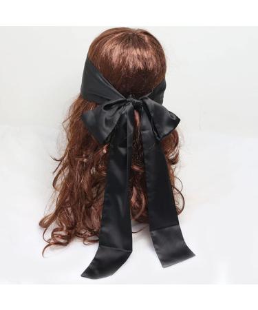 Black Satin Sleep Mask Eyeshade with Slim Ribbon - Perfect for Cosplay and Stage Shows - Buy Online on GoSupps.com