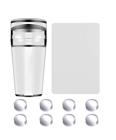 Luvadeyo Nail Stamp Set - 1 Piece French Nail Manicure Kit with 8 Stamps & Scraper for Perfect Nail Art - Buy Online on GoSupps.com