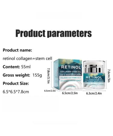 Collagen Face Cream with Retinol Hyaluronic Acid & Niacinamide - Anti-Wrinkle Firming & Hydrating Moisturizer with Plant Stem Cell Extract - Airless Pump for Day & Night Use - For All Skin Types - Buy Online on GoSupps.com