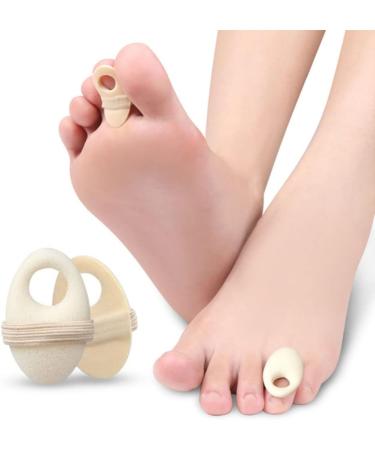 Beavorty Foam Corn Cushions - 2pcs Toe Pads with Elastic Strap for Callus, Bunion, and Toe Protection - White - Buy Online on GoSupps.com