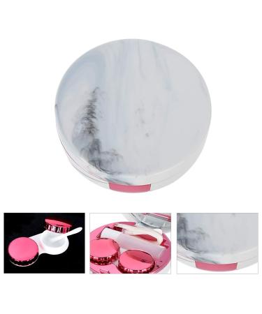 Portable Contact Lens Box Set - 4 Colors Marble Pattern Eye Care Storage - Red - Buy Online on GoSupps.com