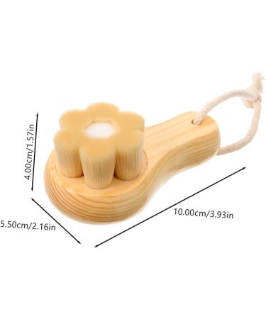MAGICLULU Facial Wash Brush - Wooden Handle Exfoliator & Cleansing Tool for Glowing Skin | Best Face Scrubber & Face Wash Brush for All Skin Types - Buy Online on GoSupps.com
