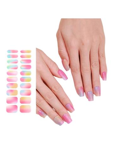 AJTUTUS Semi Cured Gels s Stickers Light Required s Polish Strips Gels Strips s Decortions for Party Wedding