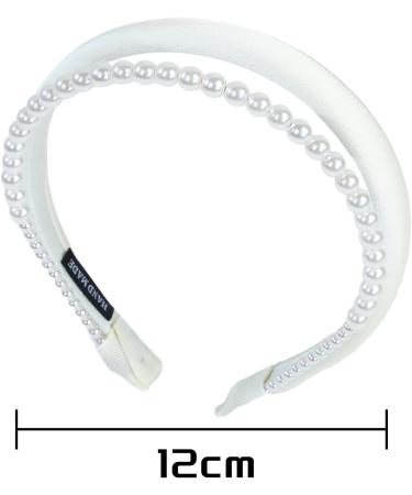 MAIGO Pearl Headband - Velvet Pearl Headband White Artificial Pearl Hairbands Faux Pearl Headbands for Grils Women Valentine's Day Giftsm Everyday Wear Wedding Party Bridal Shower Graduation Parties - Buy Online on GoSupps.com