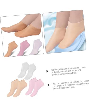 Healeved 3 Pairs Moisturizing Socks Non Socks Spa Socks Foot Socks Moisturizing Overnight Moisturizer Socks Foot Care Gel Socks for Dry Cracked Feet Women Foot Mask Sole of Foot Lotion Sebs - Buy Online on GoSupps.com