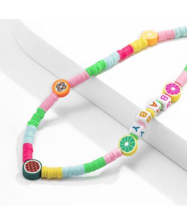 Handmade Colorful Mobile Phone Lanyard - Rainbow Fruit Wrist Strap for Women | Cute Polymer Clay Design - Buy Online on GoSupps.com