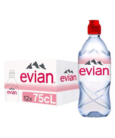 Evian Natural PET water, 750 ml, 12 pieces