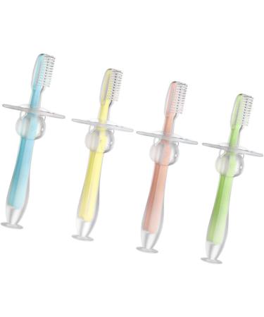 Partykindom Silicone Toothbrush Set for Toddlers - 12 Pack Infant Training Brushes for Gentle Teeth Cleaning - Buy Online on GoSupps.com