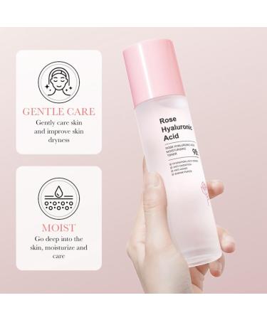 Rose Toner for Face Rose Water for Face with 98% Rose & Hyaluronic Acid Moisturizing Toner Vegan Rose Water for Women Korean Toner Skincare Nourishing - Buy Online on GoSupps.com