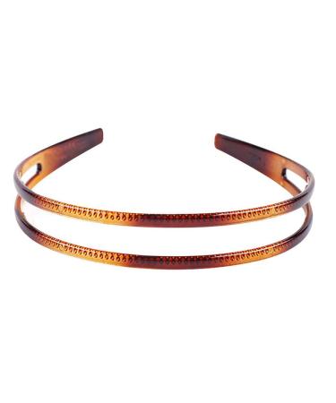 Set of 2 High-Grade Women's Hard Plastic Headbands in Black and Brown - Style F - Buy Online on GoSupps.com