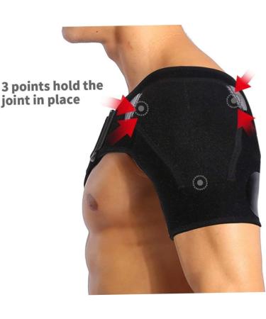 Adjustable Compression Shoulder Sleeve & Brace for Pain Relief | Rotator Cuff Support for Men & Women - Buy Online on GoSupps.com