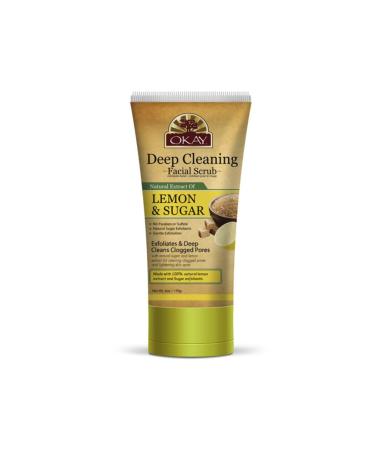 OKAY Pure Naturals Lemon & Sugar Facial Scrub 6oz / 170gr - Exfoliating Skincare Solution - Buy Online on GoSupps.com