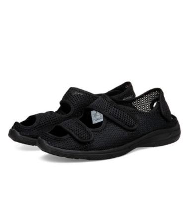 KXSM Open Toe Diabetic Sandals Adjustable Closure Edema Shoes Wide Fit Large Size Arthritis Swollen Feet Footwear Comfortable Breathable Great for Sensitive Diabetic Arthritis Edema Black 38 38 Black