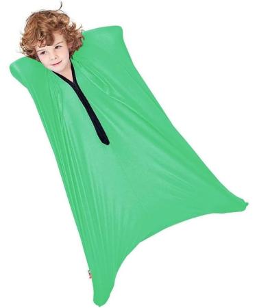 BANTASE Sensory Body Sock For Kids Full-Body Wrap Stretchy Body Sox To Relieve Stress For Children With Autism Anxiety (Color : Gr n Size : S) S Gr n