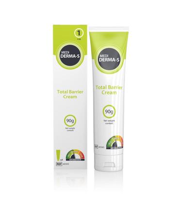 Medi Derma-S Barrier Cream Tube 90g for Gentle Barrier Protection on Intact Skin or for Mild Skin Damage-for Use During Episodes of Incontinence Single
