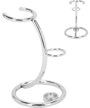 Stainless Steel Shaving Brush & Razor Stand - Men's Razor Tool Holder for Secure Storage (Silver) - Buy Online on GoSupps.com