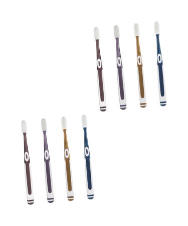 Gatuida 2 sets 4pcs nano toothbrush portable toothbrush head charcoal replacement head pregnant woman tool silica gel