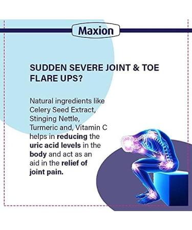 Maxion Gout Relief Liquid to Relieve Pain Manage Inflammation and Reduce Uric Acid Potent Antioxidant 450ml (1) - Buy Online on GoSupps.com