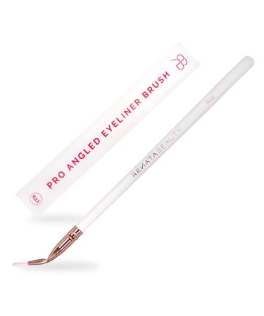 Renata Beauty R22 Eyeliner Brushes Fine Point Angled Liner Brush for Gel and Liquid Liner Premium Eyeliner Tool for Sharp and Precise Lines Thin Bent Liner Brush Multipurpose Design Angled Eyeliner