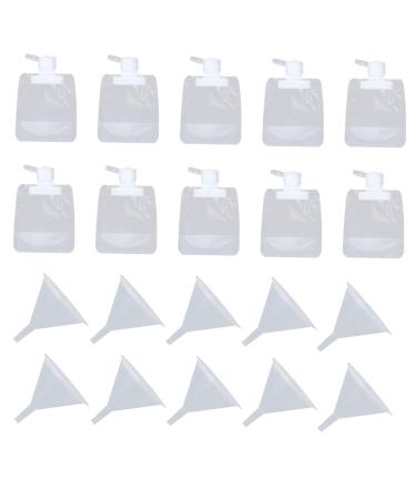 Beaupretty 1 Set Liquid Storage Bag Squeeze Station Pouches Plastic Travel Pouches for Shampoo Travel Body wash Toiletries Dispenser Lotion Bag White Stand up Cosmetic Bag The pet Clamshell 8X7.5X2CM White