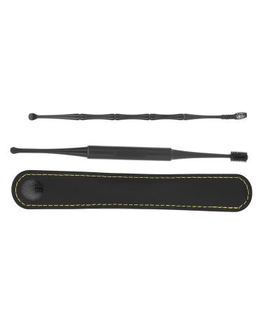 Ear Cleaner Set - 2 Pcs Metal Ear Cleaning Tools with Storage Bag and Brush - Buy Online on GoSupps.com