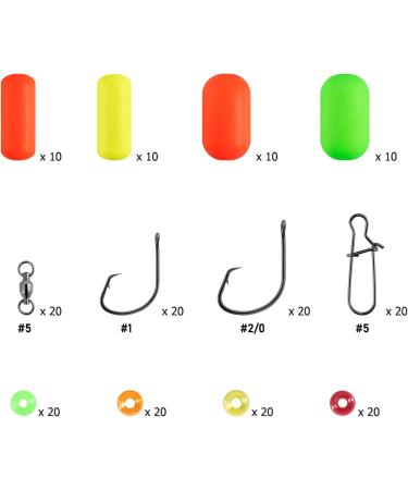Dr.Fish 200PCs Pompano Rig Making Kit | Surf Fishing Rig Accessories | Saltwater Bottom Rig Parts with Circle Hooks, Beads, Swivels, and Snaps - Buy Online on GoSupps.com