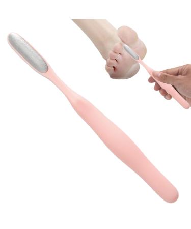 Fiakup Foot File Callus Remover | Toe Crevice Cleaning Brush Shower Foot Scrubber Foot File Foot ScrubberStainless Steel Cracked Skin Removal File Brush Tools for Foot Scrubbing Pink