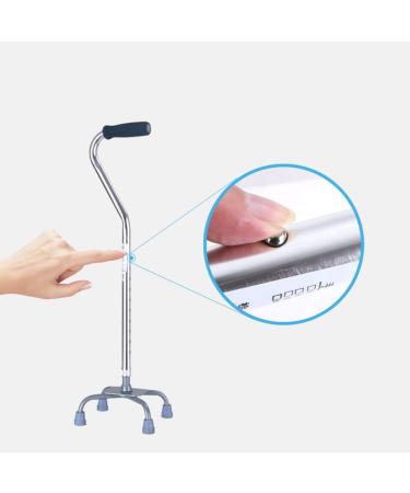 Cane Crutches four-legged Cane walker multi-function thick aluminum alloy anti-skid height ten-speed adjustable crutches (A) Selfless dedication - Buy Online on GoSupps.com