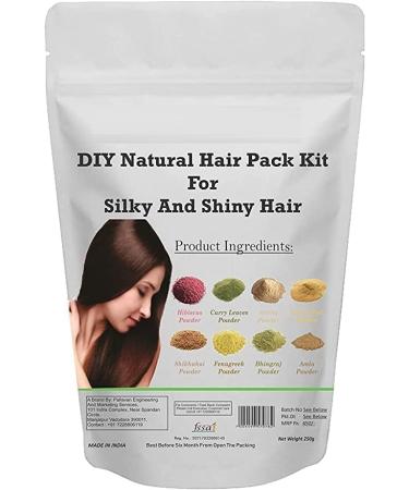 DIY Natural Hair Pack Kit for Silky and Shiny Hair Green 250 g