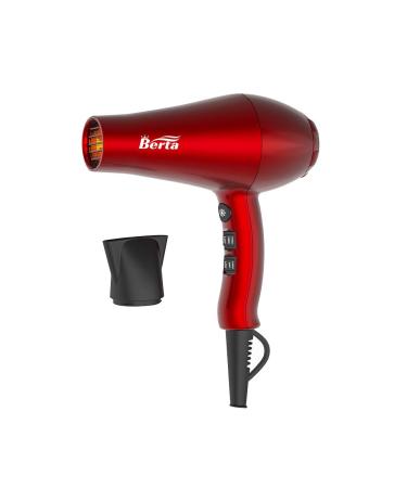 Berta 1875W Ionic Hair Dryer Professional Frizz Control Fast Drying 2 Speed & 3 Heat Settings Includes Concentrator & Diffuser - Buy Online on GoSupps.com