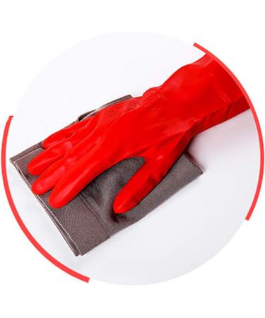 1/5 Two Latex Household Kitchen Cleaning Washing Long Gloves Protection Red 1 Pair(2 Pcs) - Buy Online on GoSupps.com