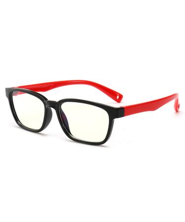 Kids Anti Blue Light Blocking Glasses for Boys and Girls Protect Eyesight H:red