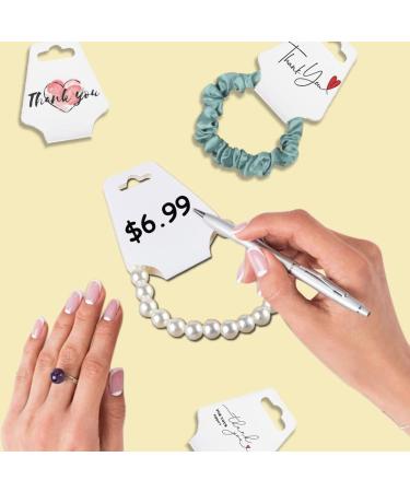 100PCS White Self-Adhesive Jewelry Packaging Cards for Small Business - Keychain, Bracelet, Necklace, Choker, Scrunchies, Hair Accessories Display - Free Shipping - Buy Online on GoSupps.com