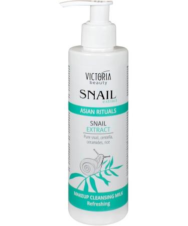 Victoria Beauty Victoria Beauty Snail Slime Cleansing Milk with Ceramides Rice and Centella Asiatica Facial Cleansing Milk with Snail Extract and Makeup Remover 200ml