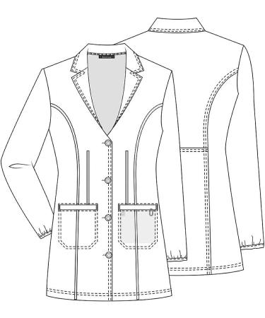 HeartSoul Break On Through Women Scrubs Lab Coat 34 - Small White | 20402 - Buy Online on GoSupps.com
