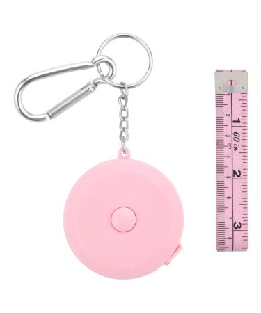 Edtape 2PCS Measuring Tape for Body,Soft Tape Measure for Body Sewing Fabric Tailor Cloth Craft Measurement Tape,72 Inch/1.8M Pink Keychain Retractable Dual Sided Measure Tape Set
