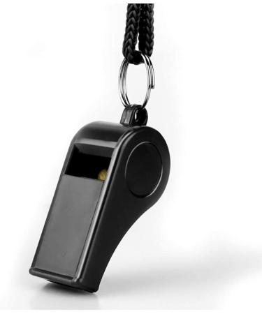 Hipat Plastic Sports Whistles with Lanyard - 2 Pack | Loud Crisp Sound for Coaches, Referees, and Officials | Black - Buy Online on GoSupps.com