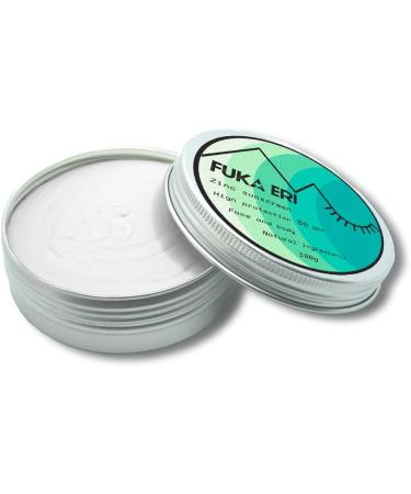 Fuka Eri mineral zinc sunscreen non-nano. Natural ingredients High protection 50 SPF. Vegan waterproof and reefsafe. Sunblock 100g. Zerowaste. - Buy Online on GoSupps.com