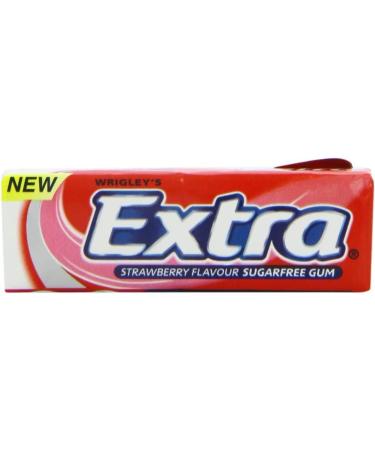 Wrigley's Extra Strawberry Chewing Gum (15 Packets) Helps keep Teeth Clean And Mouth Fresh
