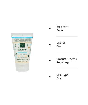 Earth Therapeutics Foot Repair Balm 4 oz - Pack of 2 | Soothes and Hydrates Feet - Buy Online on GoSupps.com