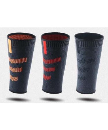 LCK UK Calf Support Compression Sleeves (Pair) | 20-30mmHg Shin Splints Brace for Women Men Running | Orange | Footless Leg Socks for Enhanced Performance and Recovery - Buy Online on GoSupps.com