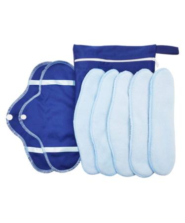 SUPVOX 8 PCs Reusable ladies bandage fabric bandages panty inserts with wings Washable menstruation pads for menstruation incontinence