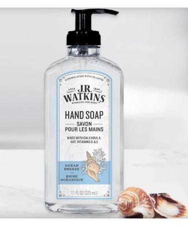 J.R. Watkins Ocean Breeze Scent Gel Hand Soap Parabens Free 9 Fluid Ounces (Pack Of 3)