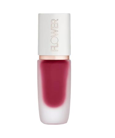 FLOWER BEAUTY By Drew Barrymore Perfect Pout Lip Color - Soft Matte Finish - Liquid Lipstick - Comfortable + Lightweight Feel (Raspberry)