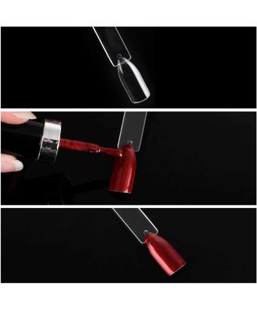 100 PCS Transparent Nail Swatches Sticks Fan-shaped Polish Display Board for Nail Art Tips Practice - Buy Online on GoSupps.com