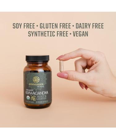 Sunwarrior Ashwagandha with Organic Black Pepper | 30 Capsules - Sleep Aid, Stress Relief, Immune Support | Promotes Calm & Relaxation | Gluten Free, Dairy Free, Non GMO, Keto, Raw Organic - Buy Online on GoSupps.com