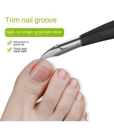 Pedicure ingrown Nail Scissors Nail Groove Pliers Nail Remover Set Bent Nose plier toenail Cuticle Nipper/207(Color:Dange Liuguangyin) - Buy Online on GoSupps.com