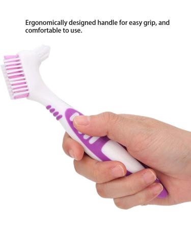Portable Denture Cleaning Brush - 2pcs Double Sided Brush with Multi-Layered Bristles - Buy Online on GoSupps.com