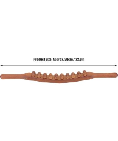 Jiawu Book Massage Roller Stick - 20 Pearls Wooden Gua Sha & Lymph Drainage Device for Body Massage & Acupuncture Relief - Buy Online on GoSupps.com