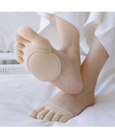 GLEAVI Full Toe Socks & Heel Pads for Women | Metatarsal Foot Support & High Heel Comfort | Thin Nylon Shoe Inserts - Buy Online on GoSupps.com